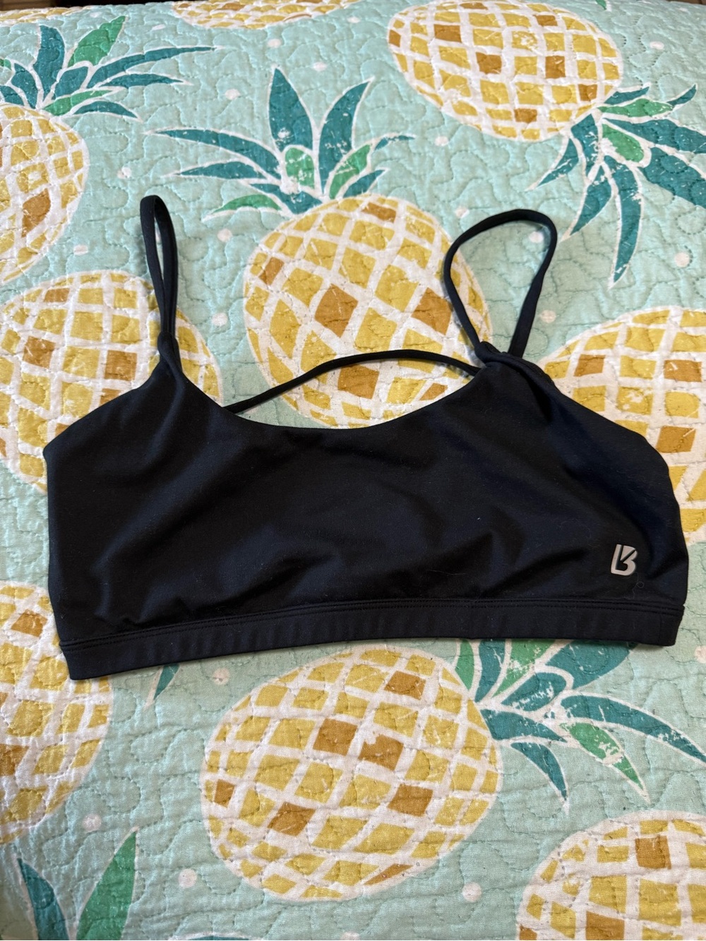 Buff Bunny Black Open Back Strappy Sports Bra